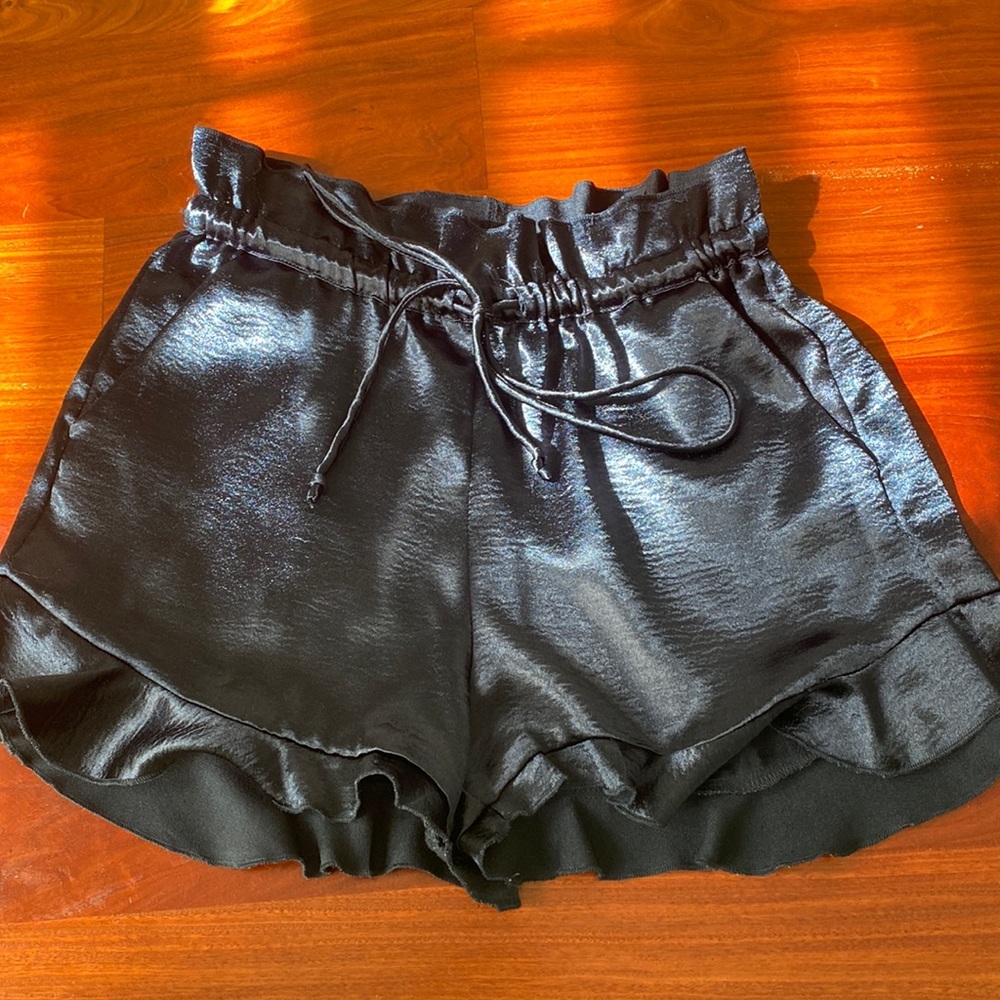 Cute Satin Navy blue shorts! Brand Mango, USA Size XSmall